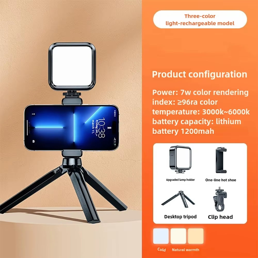 Portable LED Selfie Fill Light for Iphone Samsung Ipad Cell Phone Laptop Clip Ring Flash Fill Lamp Photo Video Photography Lamp