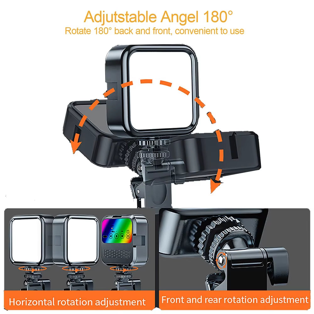 Portable LED Selfie Fill Light for Iphone Samsung Ipad Cell Phone Laptop Clip Ring Flash Fill Lamp Photo Video Photography Lamp