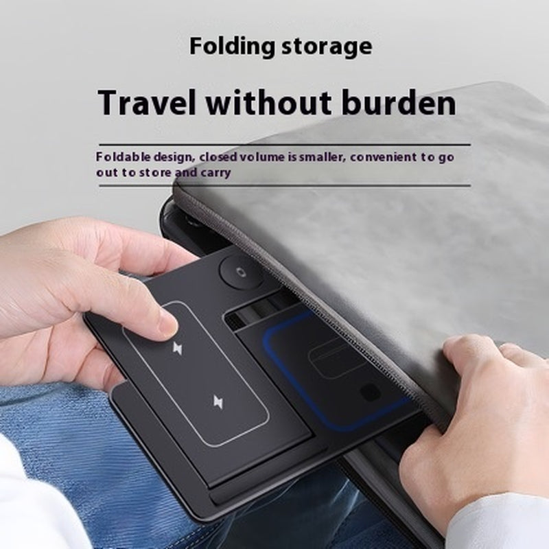 15W 3 in 1 LED Fast Wireless Charger Stand Foldable Charging Station for Smart Phone 15 14 13 12 11 Iwatch 9 8 7 6 5 Airpods Pro