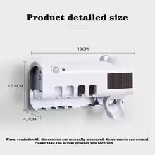 Supplier dimension diagram for toothbrush holder